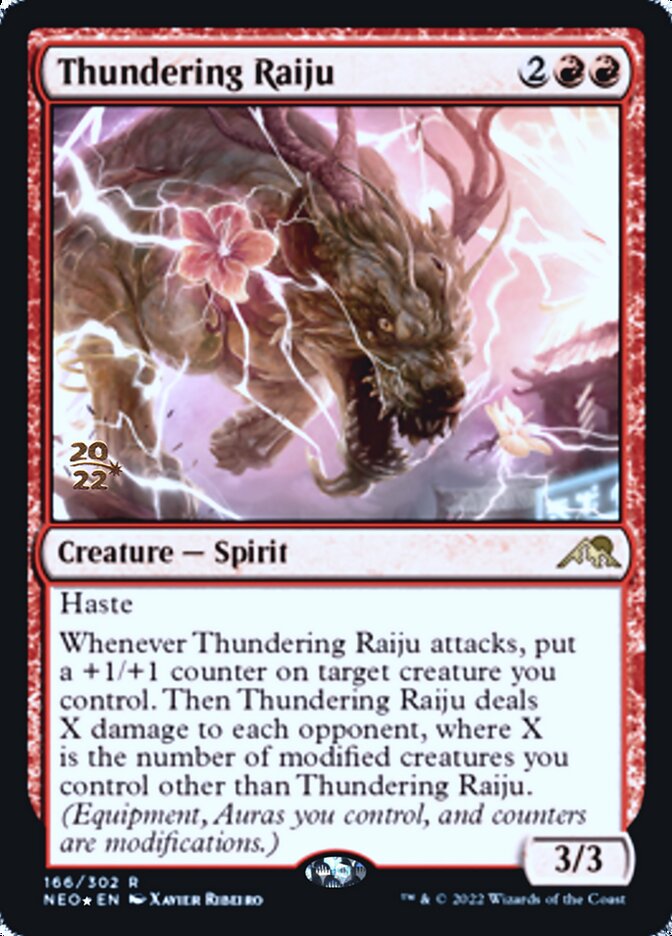 Thundering Raiju [Kamigawa: Neon Dynasty Prerelease Promos] | Gate City Games LLC