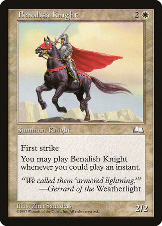 Benalish Knight [Weatherlight] | Gate City Games LLC