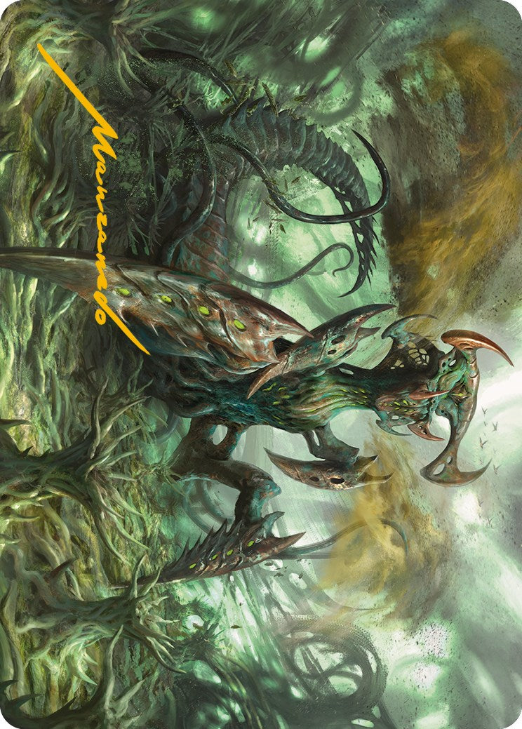 Zopandrel, Hunger Dominus Art Card (Gold-Stamped Signature) [Phyrexia: All Will Be One Art Series] | Gate City Games LLC