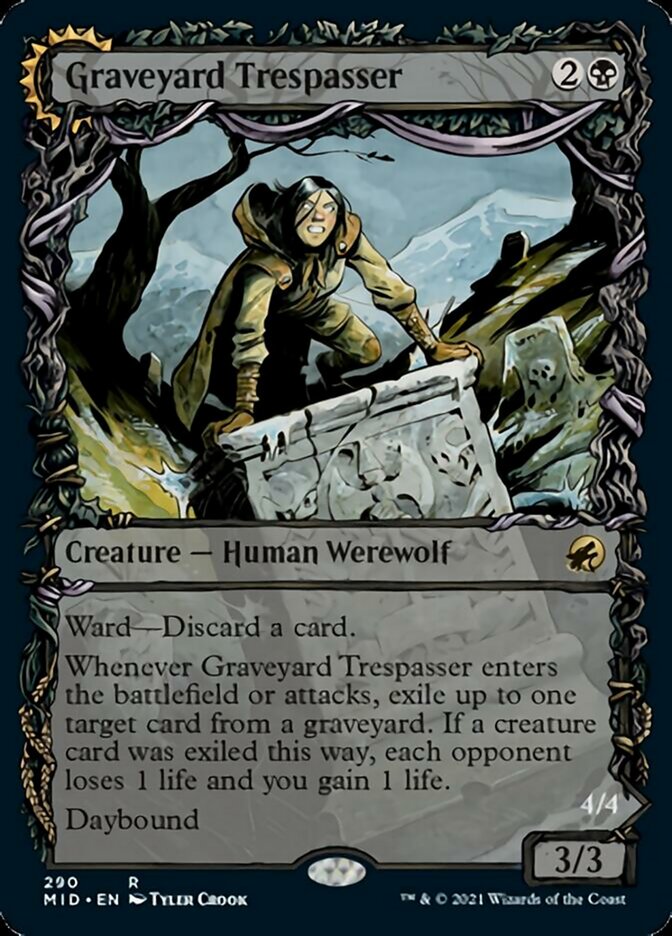 Graveyard Trespasser // Graveyard Glutton (Showcase Equinox) [Innistrad: Midnight Hunt] | Gate City Games LLC