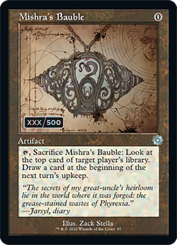 Mishra's Bauble (Retro Schematic) (Serial Numbered) [The Brothers' War Retro Artifacts] | Gate City Games LLC