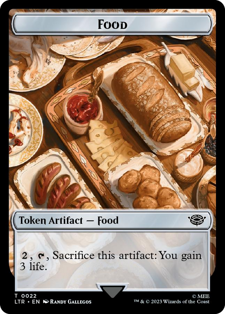 Smaug // Food (0022) Double-Sided Token (Surge Foil) [The Lord of the Rings: Tales of Middle-Earth Tokens] | Gate City Games LLC