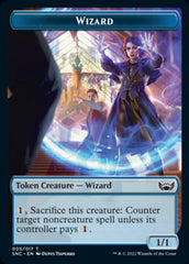 Fish // Wizard Double-sided Token [Streets of New Capenna Tokens] | Gate City Games LLC