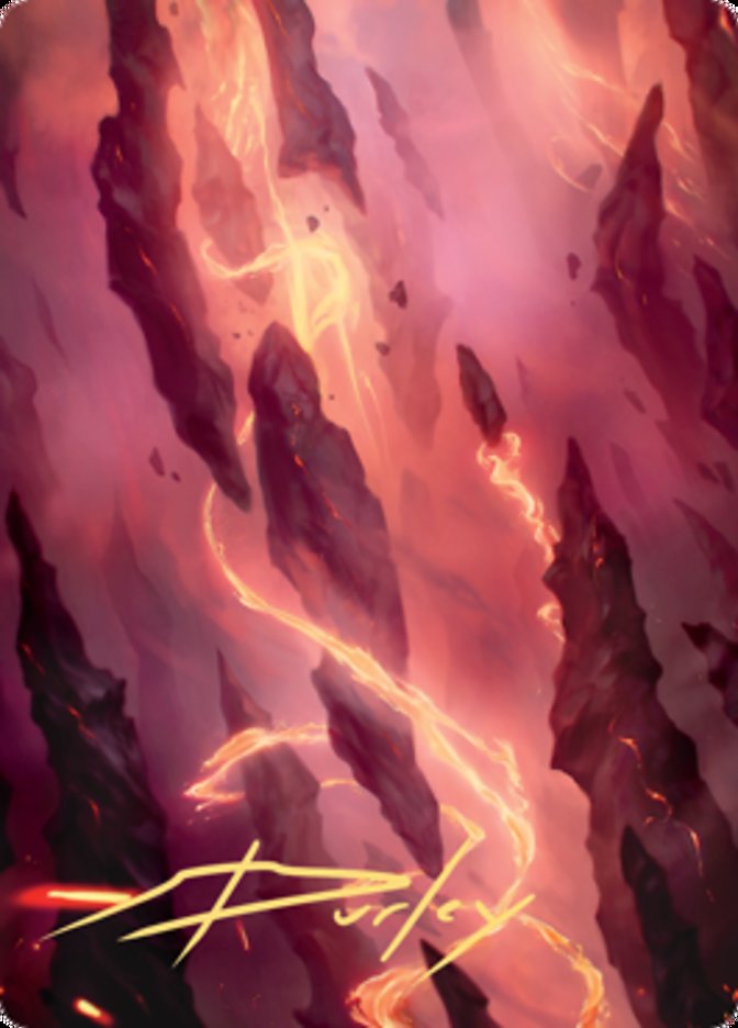 Mountain 1 Art Card (Gold-Stamped Signature) [Zendikar Rising Art Series] | Gate City Games LLC