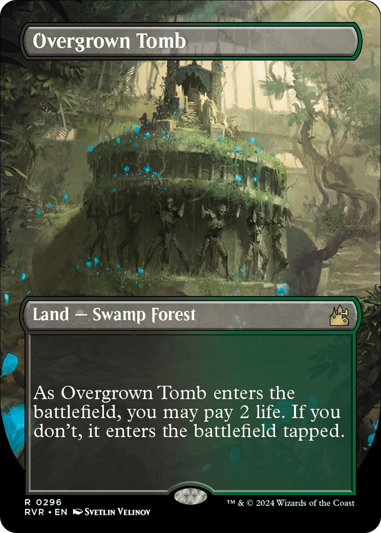 Overgrown Tomb (Borderless) [Ravnica Remastered] | Gate City Games LLC