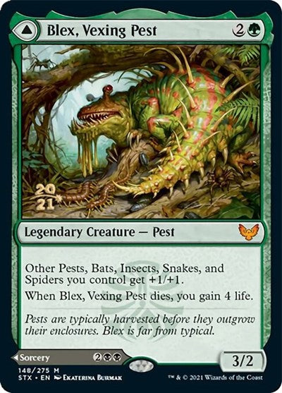 Blex, Vexing Pest // Search for Blex [Strixhaven: School of Mages Prerelease Promos] | Gate City Games LLC