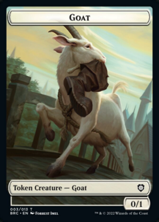Construct (008) // Goat Double-Sided Token [The Brothers' War Commander Tokens] | Gate City Games LLC