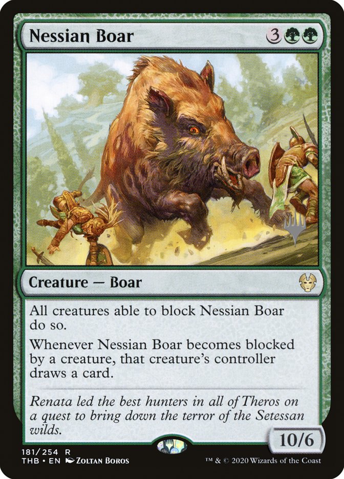 Nessian Boar (Promo Pack) [Theros Beyond Death Promos] | Gate City Games LLC