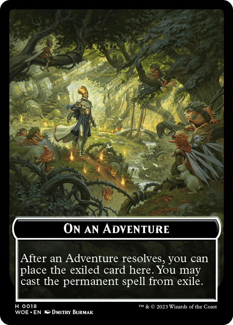 Wicked Role / Cursed Role // Emblem - On An Adventure Double-Sided Token [Wilds of Eldraine Tokens] | Gate City Games LLC