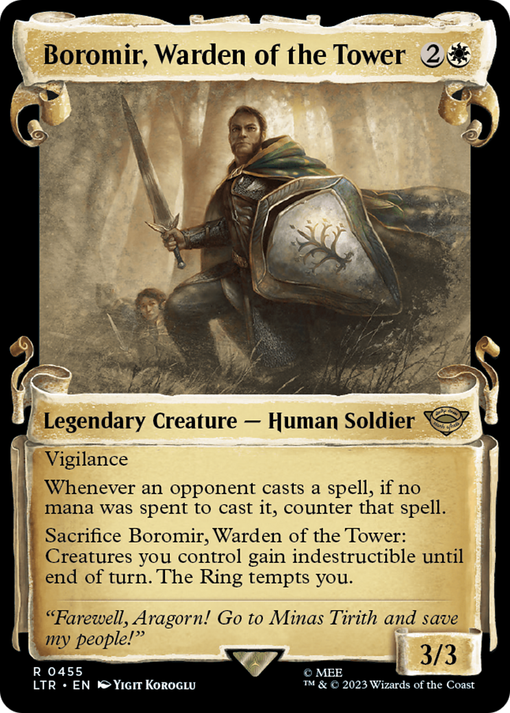 Boromir, Warden of the Tower [The Lord of the Rings: Tales of Middle-Earth Showcase Scrolls] | Gate City Games LLC