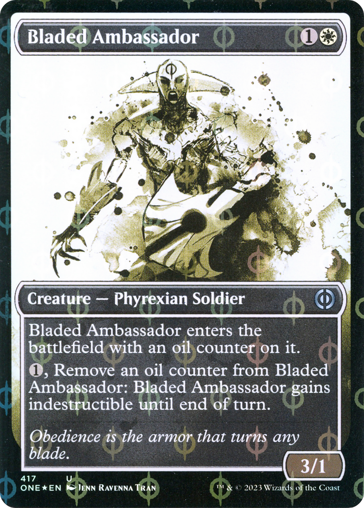 Bladed Ambassador (Showcase Ichor Step-and-Compleat Foil) [Phyrexia: All Will Be One] | Gate City Games LLC
