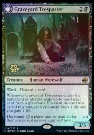 Graveyard Trespasser // Graveyard Glutton [Innistrad: Midnight Hunt Prerelease Promos] | Gate City Games LLC