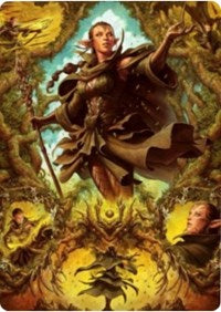 Nissa of Shadowed Boughs 2 Art Card [Zendikar Rising Art Series] | Gate City Games LLC