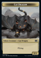 Cat Dragon // Spirit Double-sided Token [Double Masters 2022 Tokens] | Gate City Games LLC