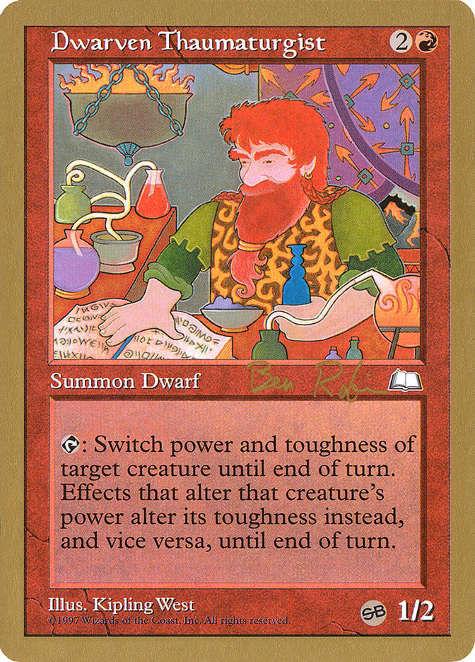 Dwarven Thaumaturgist (Ben Rubin) (SB) [World Championship Decks 1998] | Gate City Games LLC