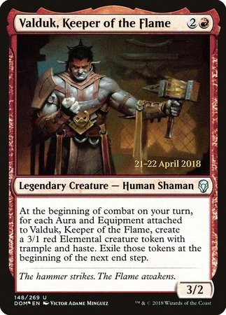 Valduk, Keeper of the Flame [Dominaria Promos] | Gate City Games LLC
