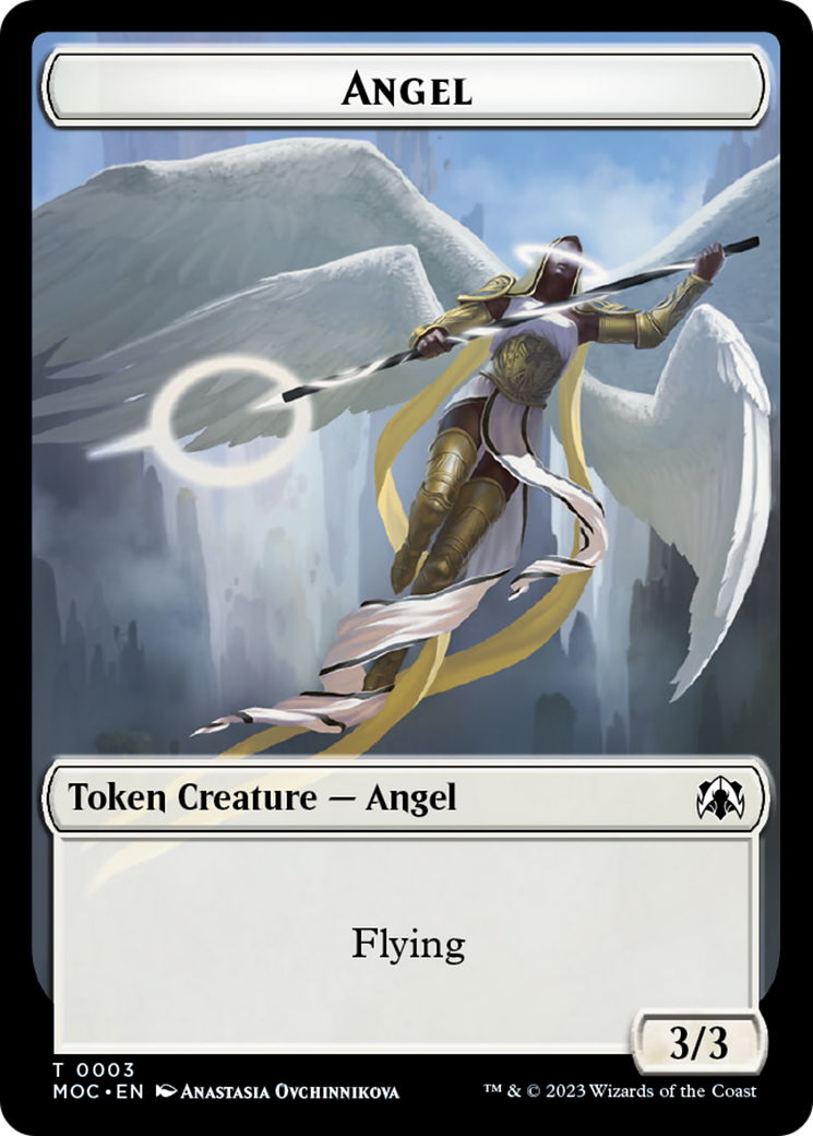 Angel (3) // Demon Double-Sided Token [March of the Machine Commander Tokens] | Gate City Games LLC