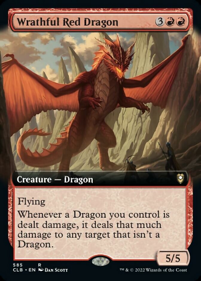 Wrathful Red Dragon (Extended Art) [Commander Legends: Battle for Baldur's Gate] | Gate City Games LLC