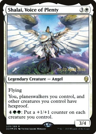 Shalai, Voice of Plenty [Dominaria Promos] | Gate City Games LLC