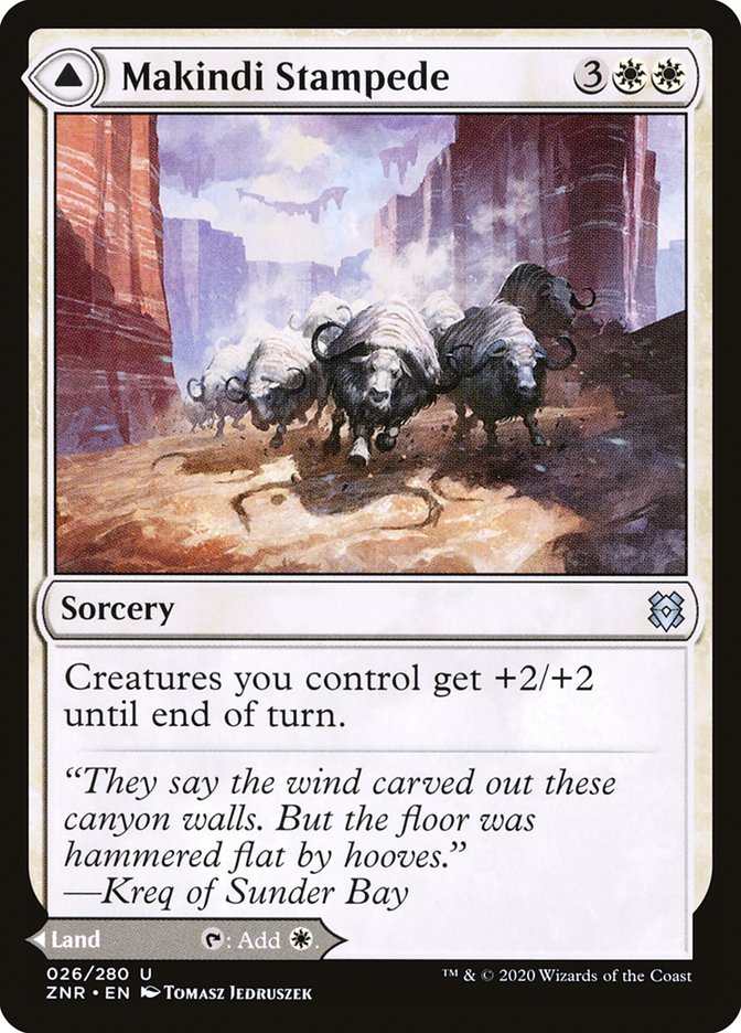 Makindi Stampede // Makindi Mesas [Zendikar Rising] | Gate City Games LLC