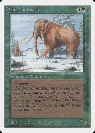 War Mammoth [Unlimited Edition] | Gate City Games LLC