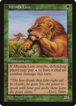Mtenda Lion [Mirage] | Gate City Games LLC