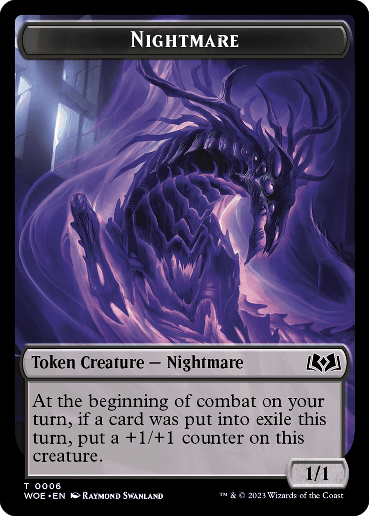 Nightmare // Food (0010) Double-Sided Token [Wilds of Eldraine Tokens] | Gate City Games LLC