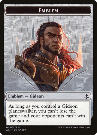 Emblem - Gideon of the Trials [Amonkhet Tokens] | Gate City Games LLC