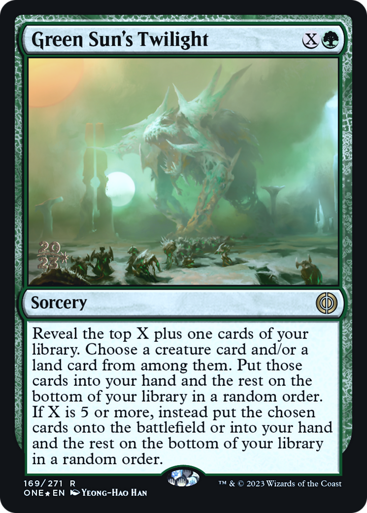 Green Sun's Twilight [Phyrexia: All Will Be One Prerelease Promos] | Gate City Games LLC