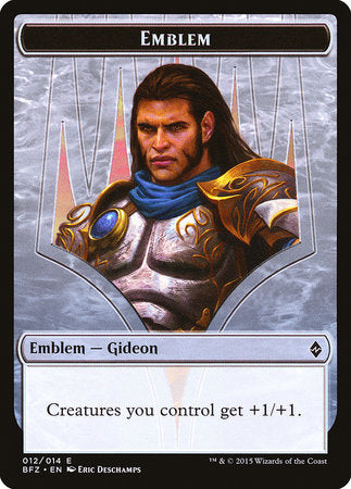 Emblem - Gideon, Ally of Zendikar [Battle for Zendikar Tokens] | Gate City Games LLC