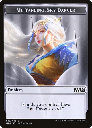 Emblem - Mu Yanling, Sky Dancer [Core Set 2020 Tokens] | Gate City Games LLC