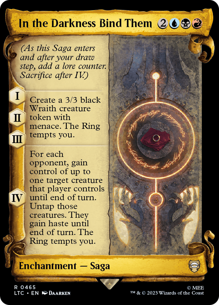 In the Darkness Bind Them [The Lord of the Rings: Tales of Middle-Earth Commander Showcase Scrolls] | Gate City Games LLC