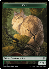 Drake // Cat Double-Sided Token [Murders at Karlov Manor Commander Tokens] | Gate City Games LLC