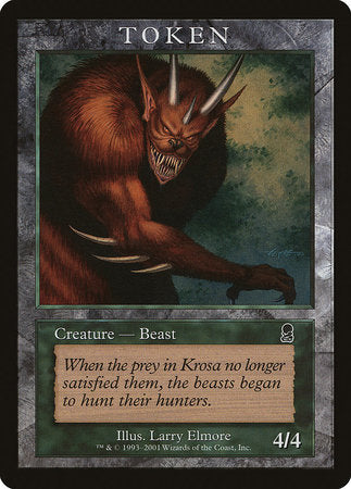 Beast Token (Odyssey) [Magic Player Rewards 2001] | Gate City Games LLC