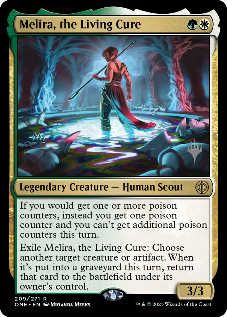 Melira, the Living Cure (Promo Pack) [Phyrexia: All Will Be One Promos] | Gate City Games LLC