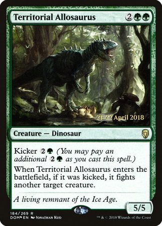 Territorial Allosaurus [Dominaria Promos] | Gate City Games LLC