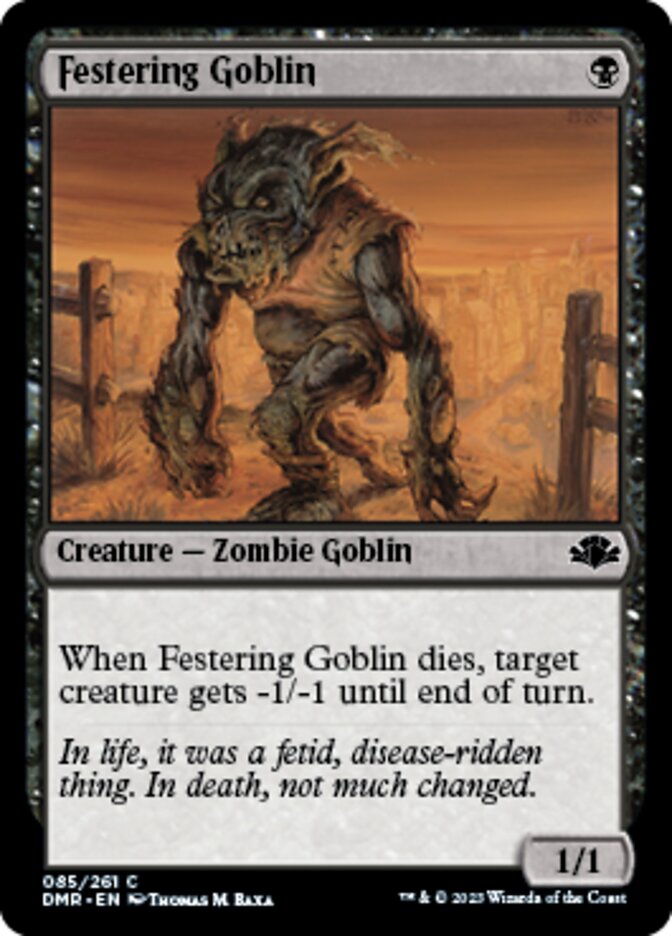 Festering Goblin [Dominaria Remastered] | Gate City Games LLC