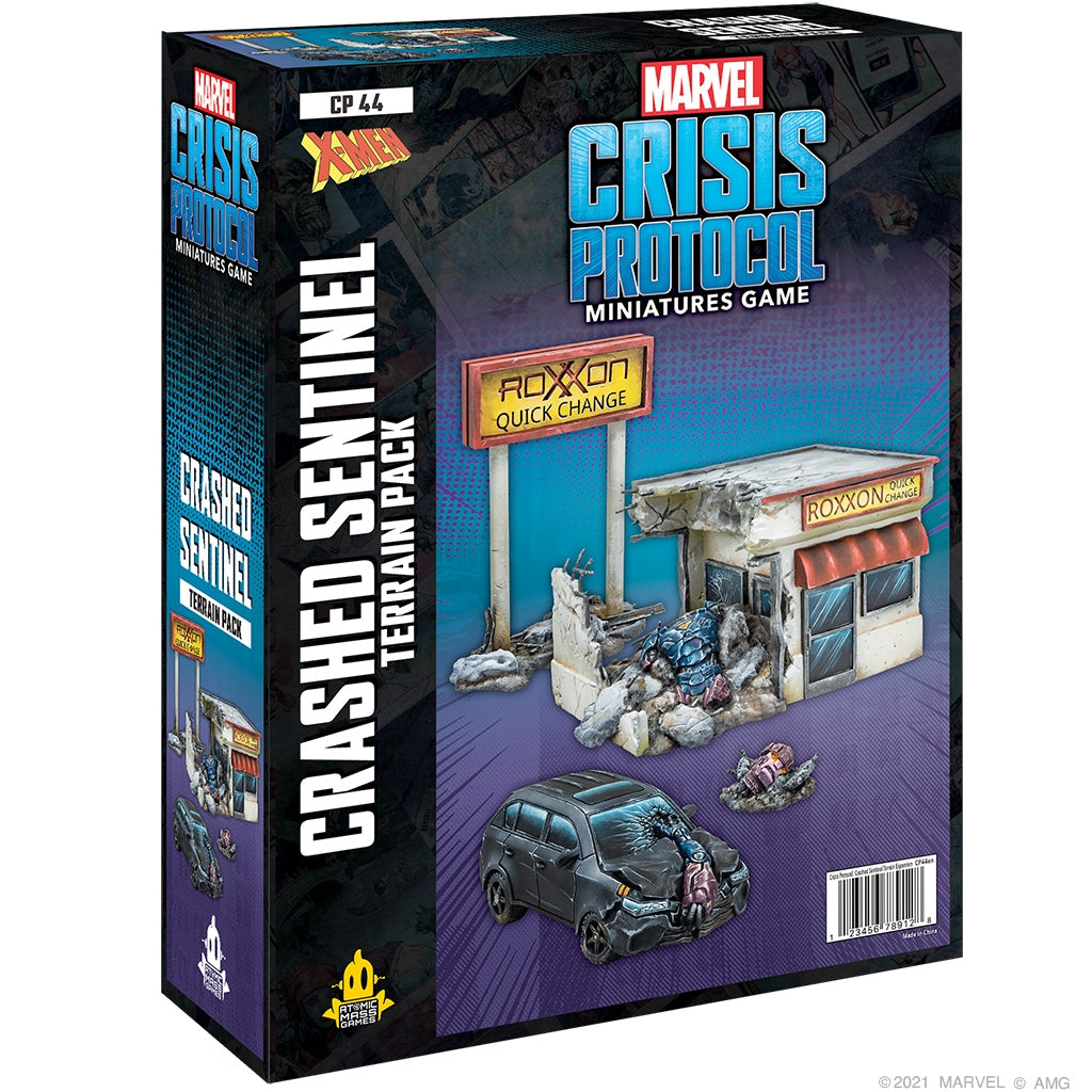Marvel Crisis Protocol CP 44 Crashed Sentinel Terrain Pack | Gate City Games LLC
