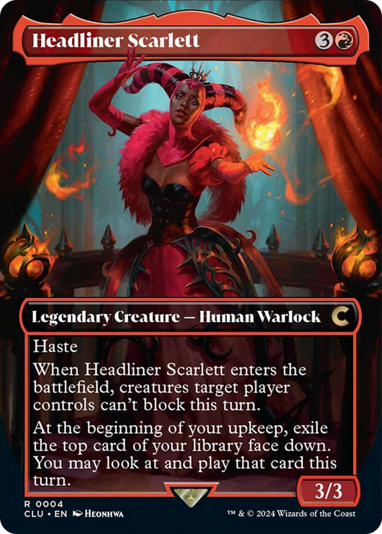 Headliner Scarlett (Borderless) [Ravnica: Clue Edition] | Gate City Games LLC