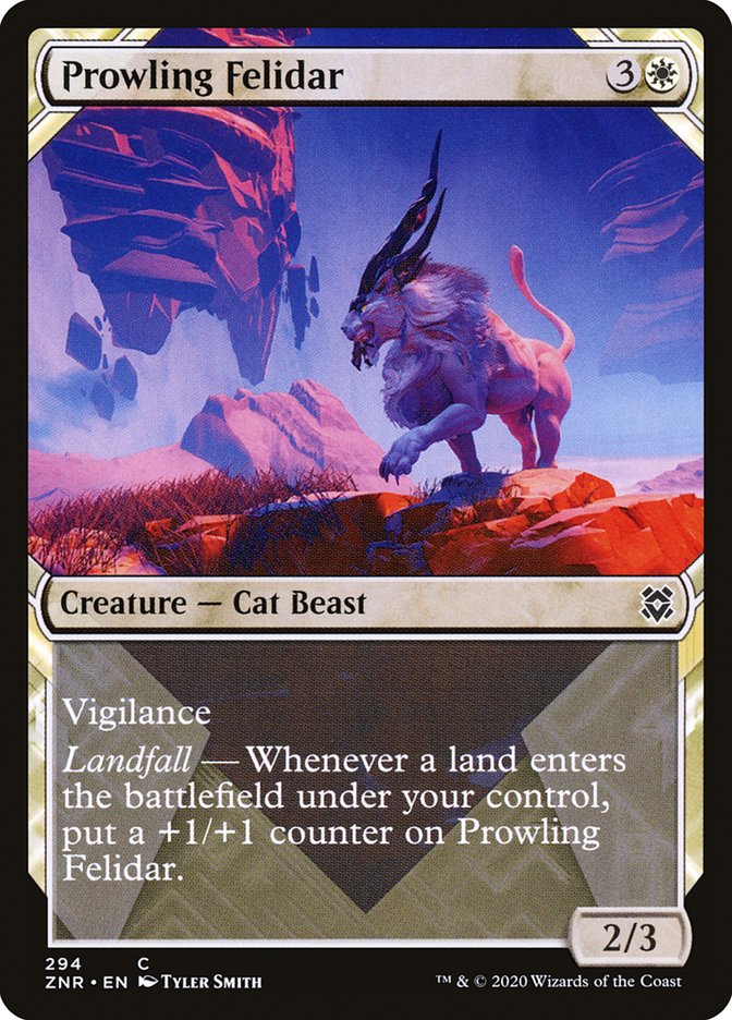 Prowling Felidar (Showcase) [Zendikar Rising] | Gate City Games LLC