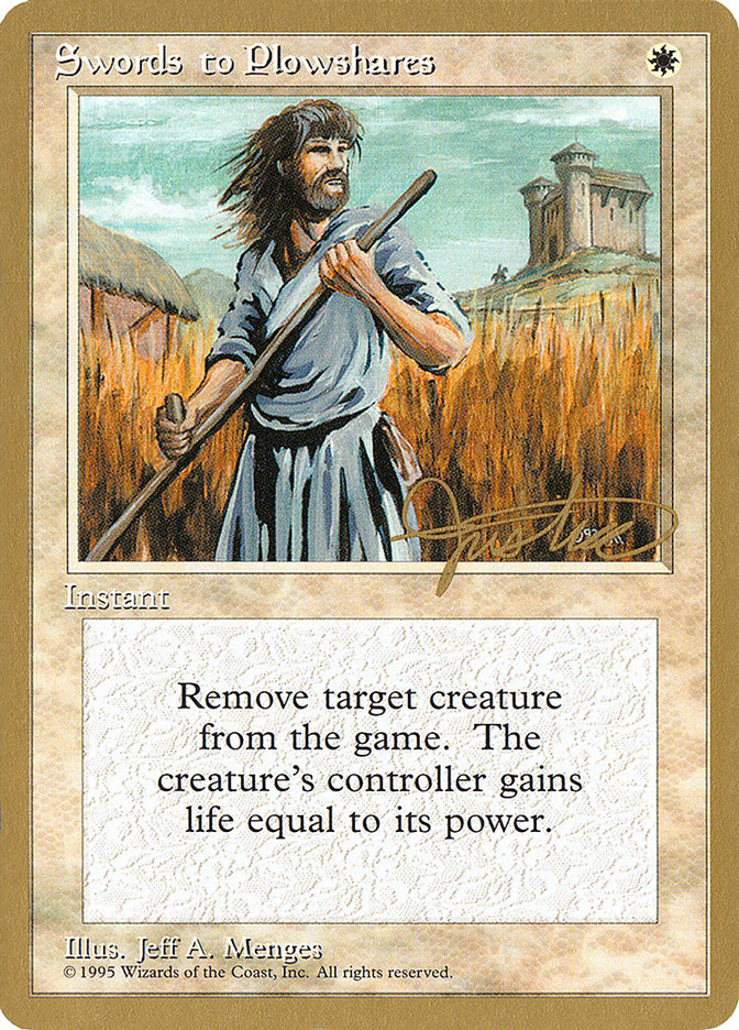 Swords to Plowshares (Mark Justice) [Pro Tour Collector Set] | Gate City Games LLC