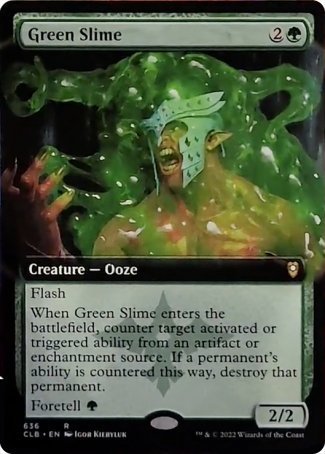 Green Slime (Extended Art) [Commander Legends: Battle for Baldur's Gate] | Gate City Games LLC