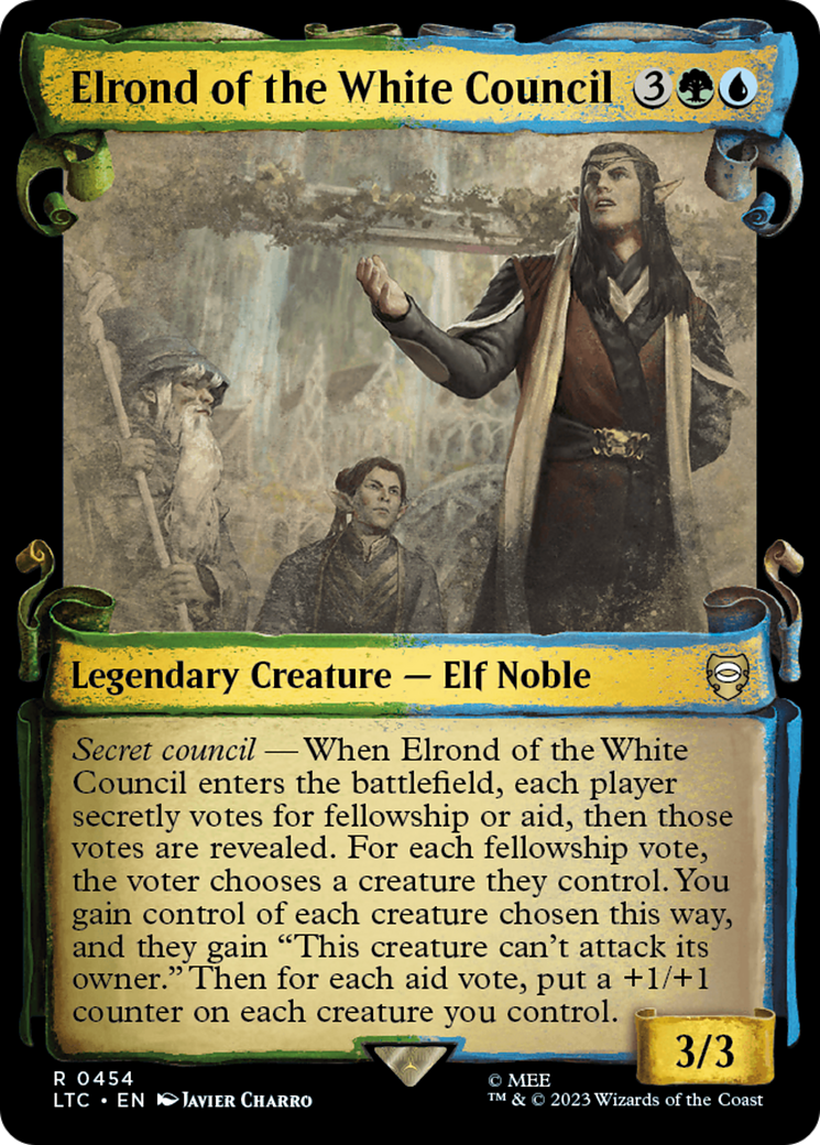 Elrond of the White Council [The Lord of the Rings: Tales of Middle-Earth Commander Showcase Scrolls] | Gate City Games LLC