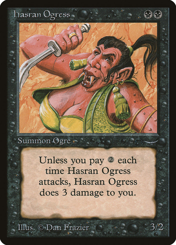 Hasran Ogress (Dark Mana Cost) [Arabian Nights] | Gate City Games LLC