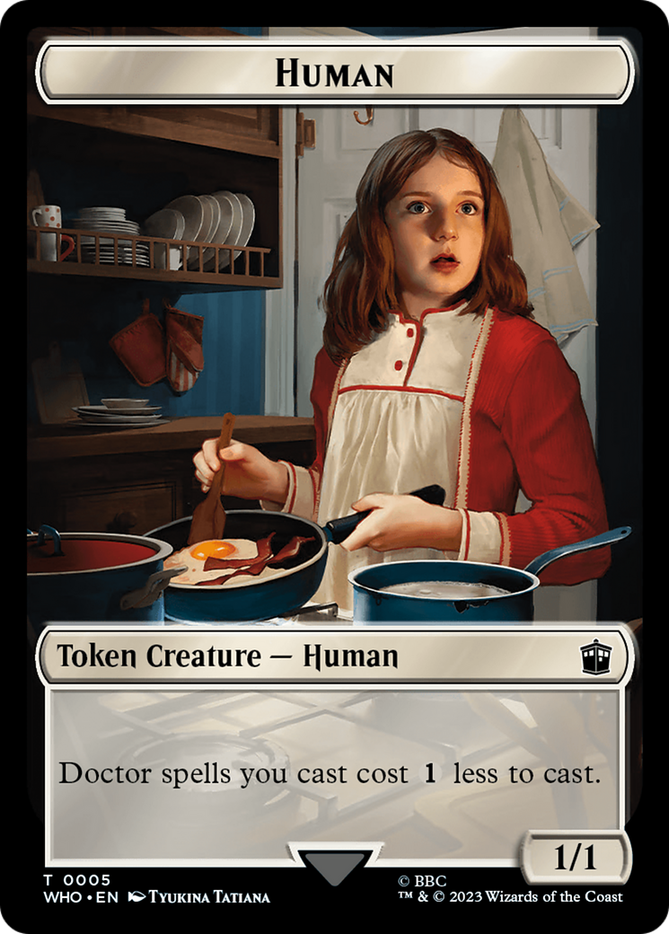 Human (0005) // Treasure (0029) Double-Sided Token [Doctor Who Tokens] | Gate City Games LLC