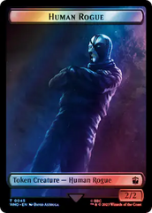 Human Rogue // Dinosaur Double-Sided Token (Surge Foil) [Doctor Who Tokens] | Gate City Games LLC