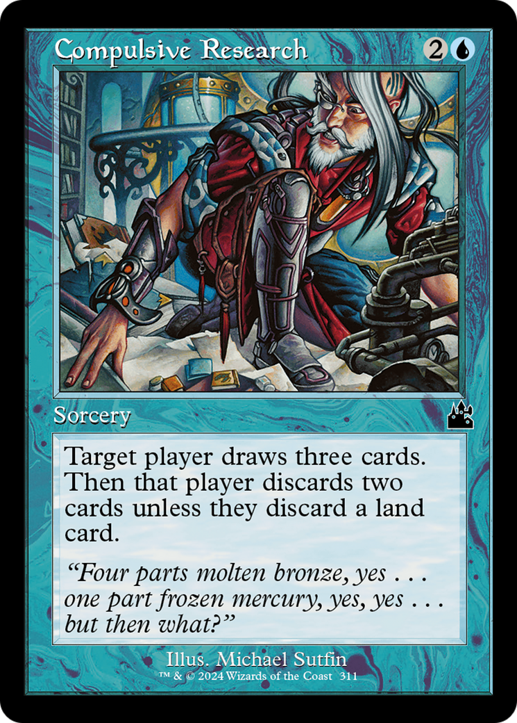 Compulsive Research (Retro Frame) [Ravnica Remastered] | Gate City Games LLC