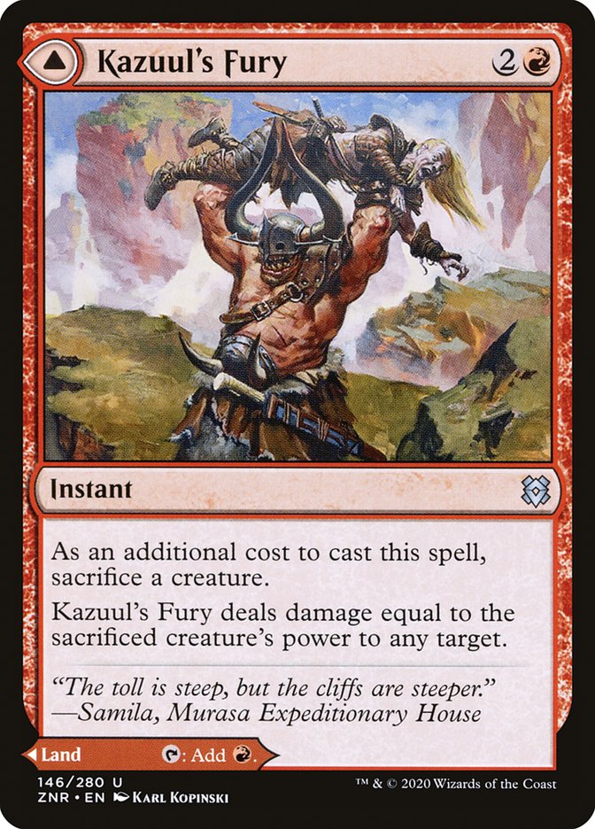 Kazuul's Fury // Kazuul's Cliffs [Zendikar Rising] | Gate City Games LLC