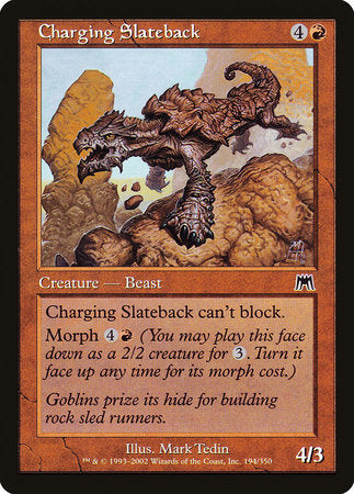 Charging Slateback [Onslaught] | Gate City Games LLC