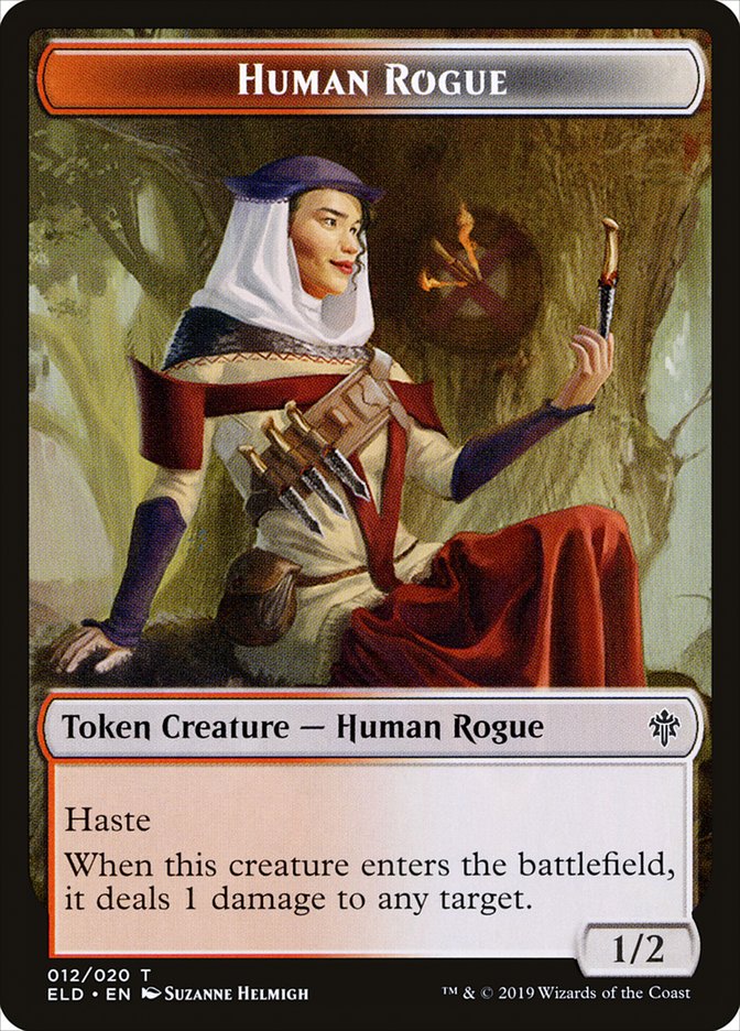 Human Rogue [Throne of Eldraine Tokens] | Gate City Games LLC